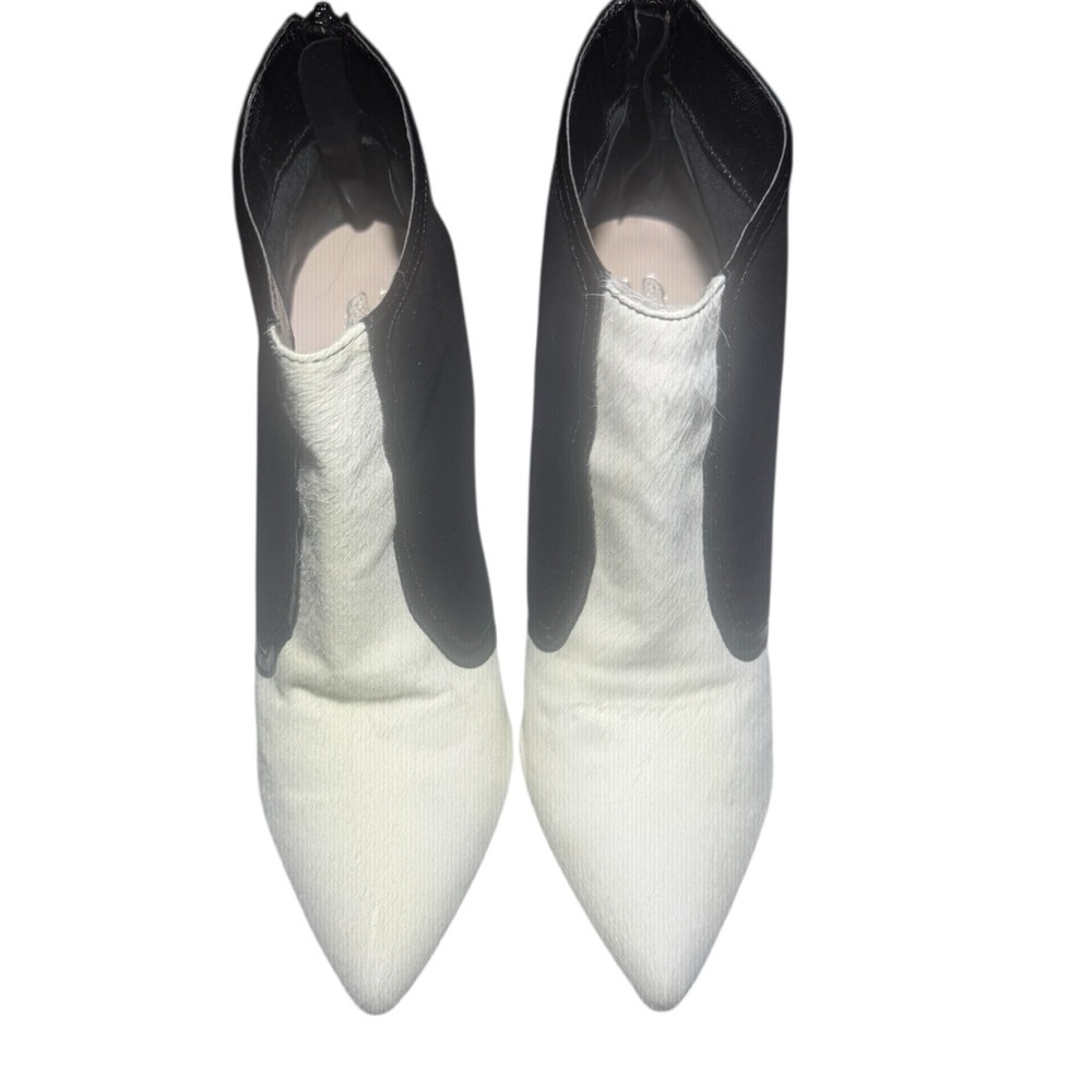 Victoria's Secret Womens Sexy Stiletto Spectator Black White Party Ankle Boots - Picture 11 of 11